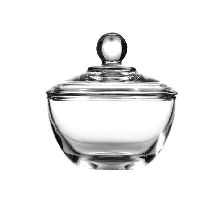 Glass Sugar Dish with Cover