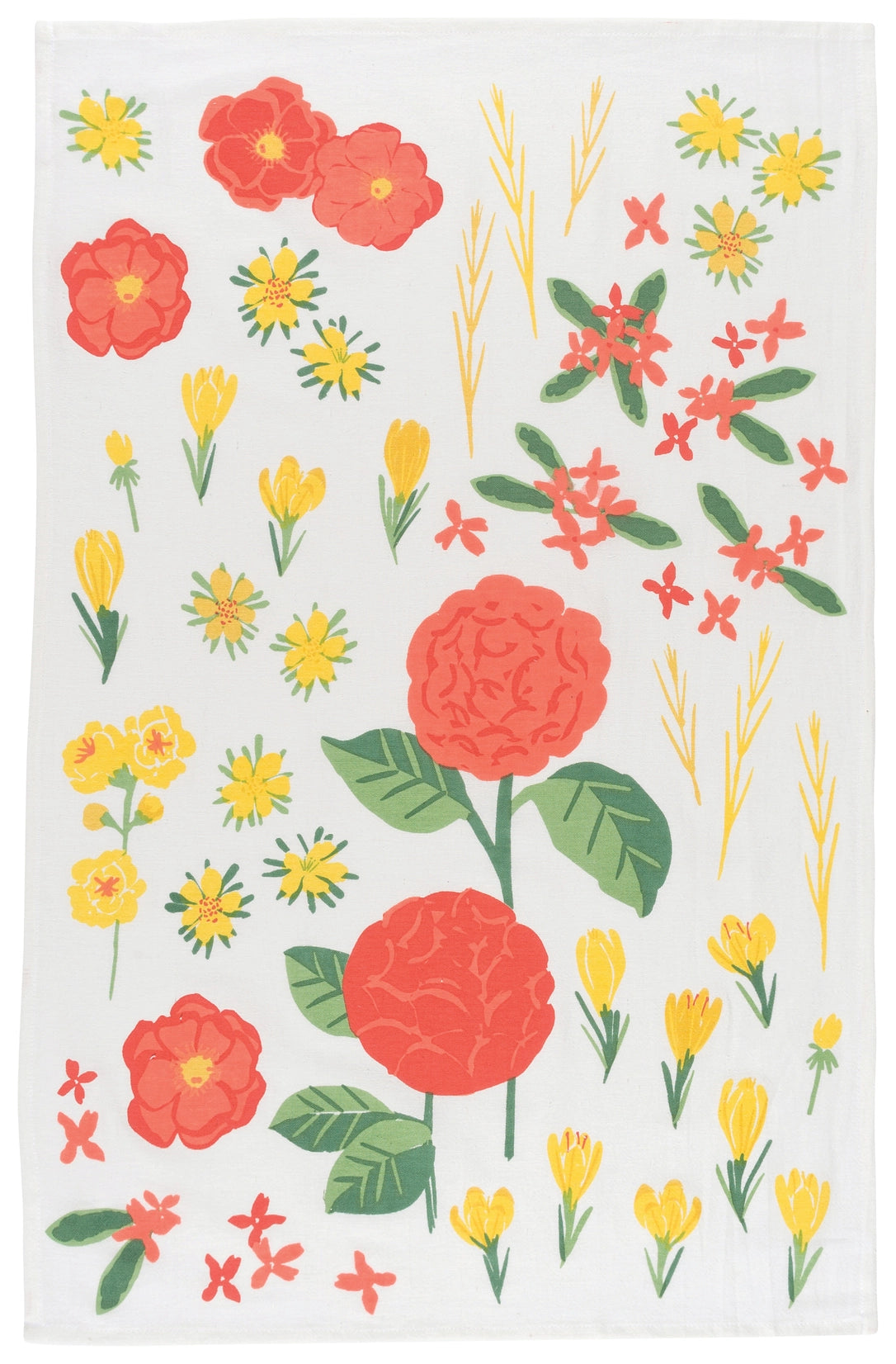 Flowers of the Month Bakers Floursack Dishtowels Set of 3