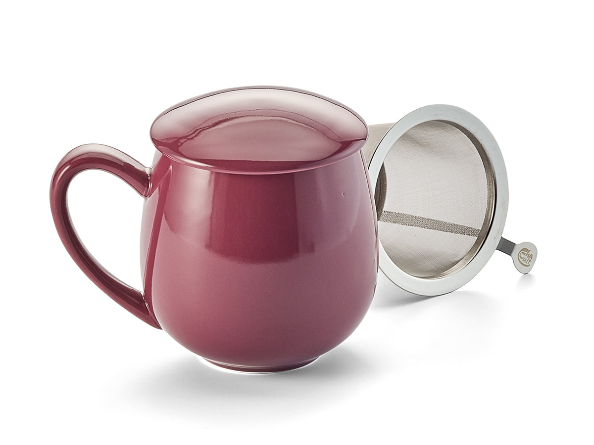 Purple Porcelain Mug With Steeper