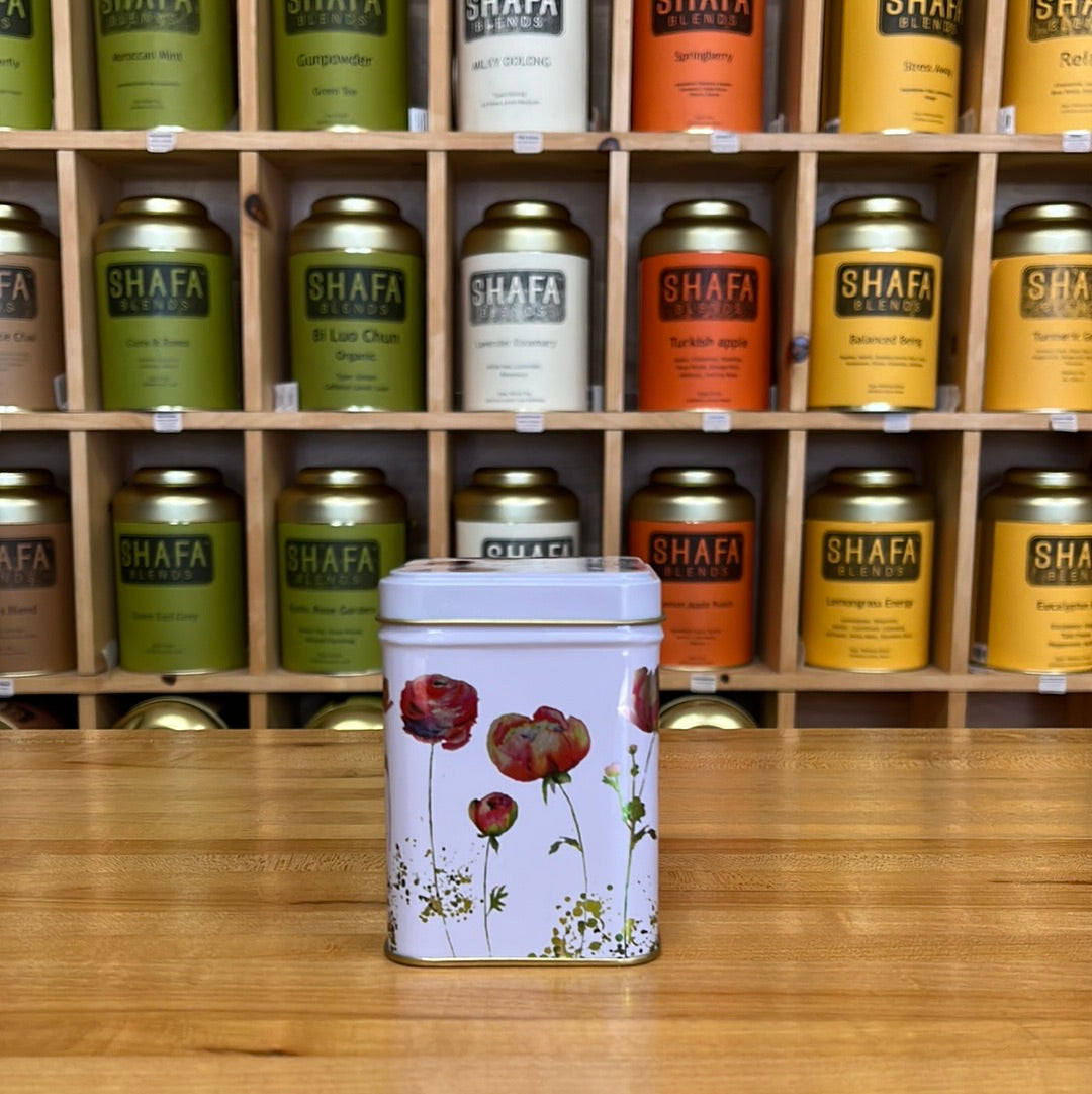 Flower Pattern Tea Tins - Empty