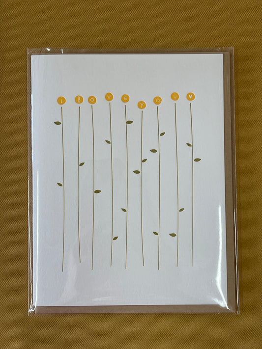 Love You Flower Card