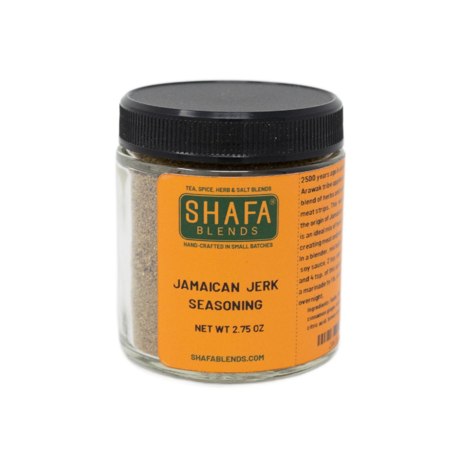 Jamaican Jerk Seasoning Jar, Front Side