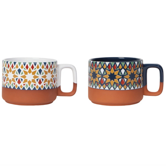 Kaleidoscpe Terracotta Mug - Set of 2