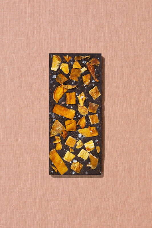 Mango, Urfa Chili, Black Lime Date-Sweetened Chocolate