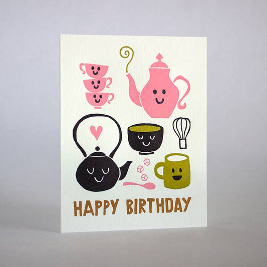 Tea Party Birthday Card