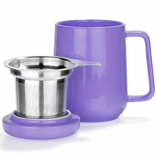 Purple Ceramic Mug With Infuser