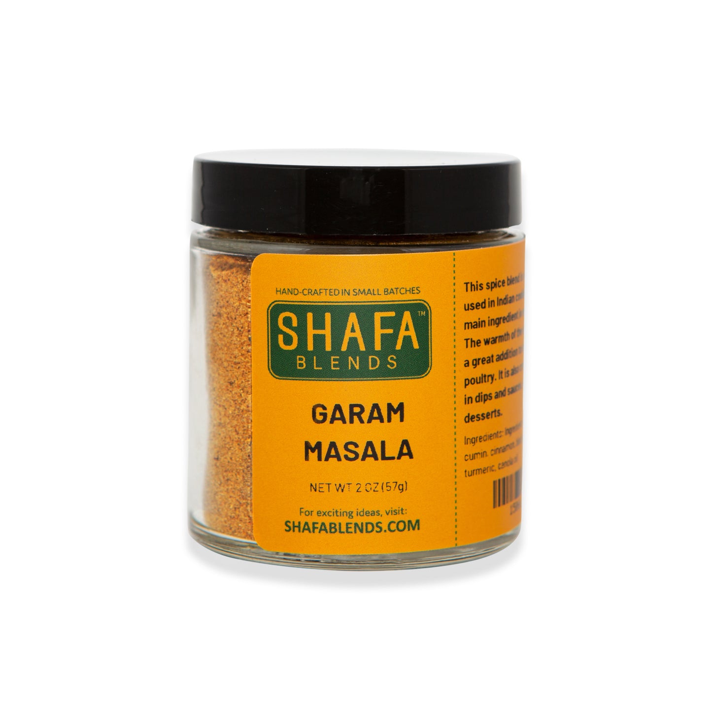 Garam Masala Seasoning Jar, Front Side