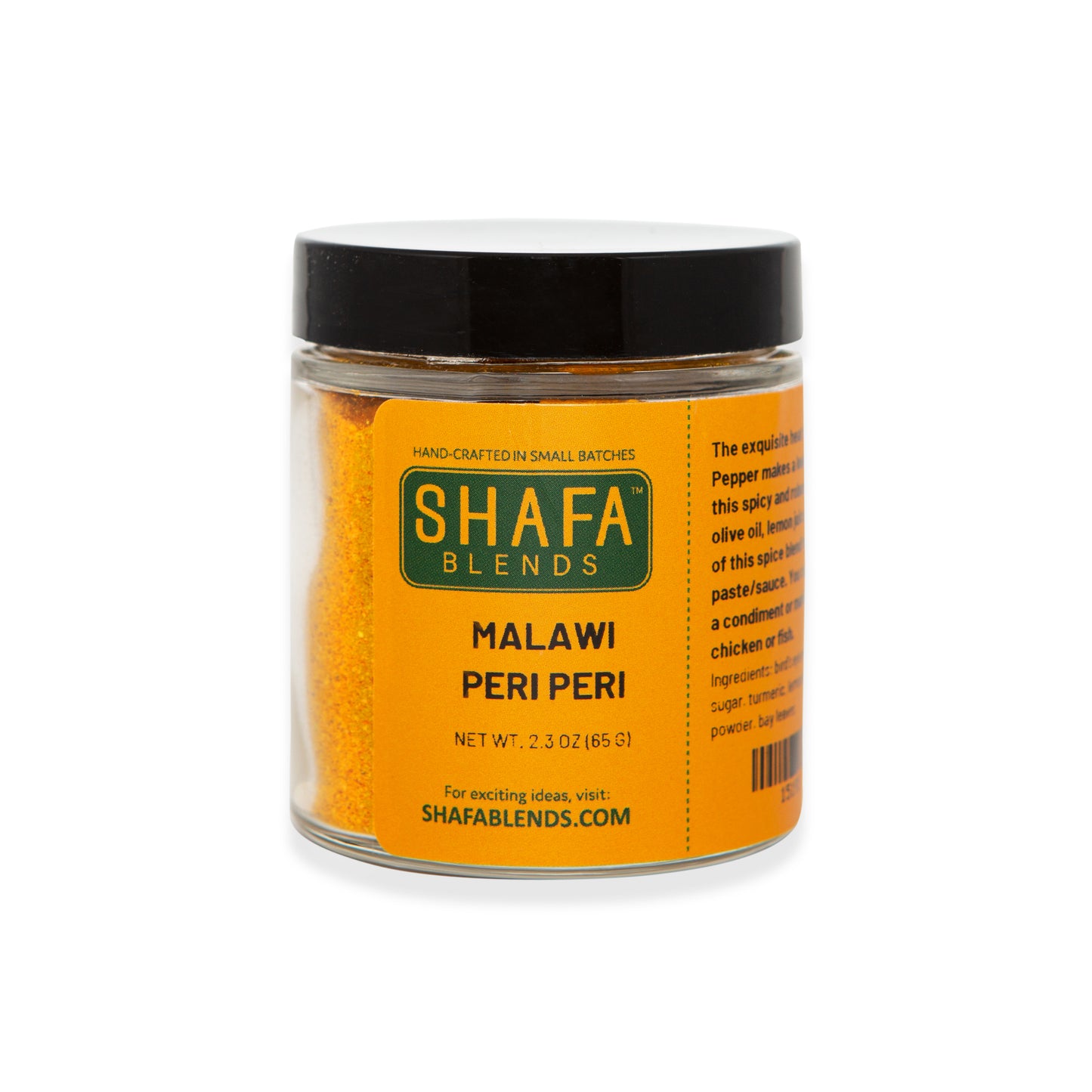 Malawi Peri Peri Seasoning Jar, Front Side