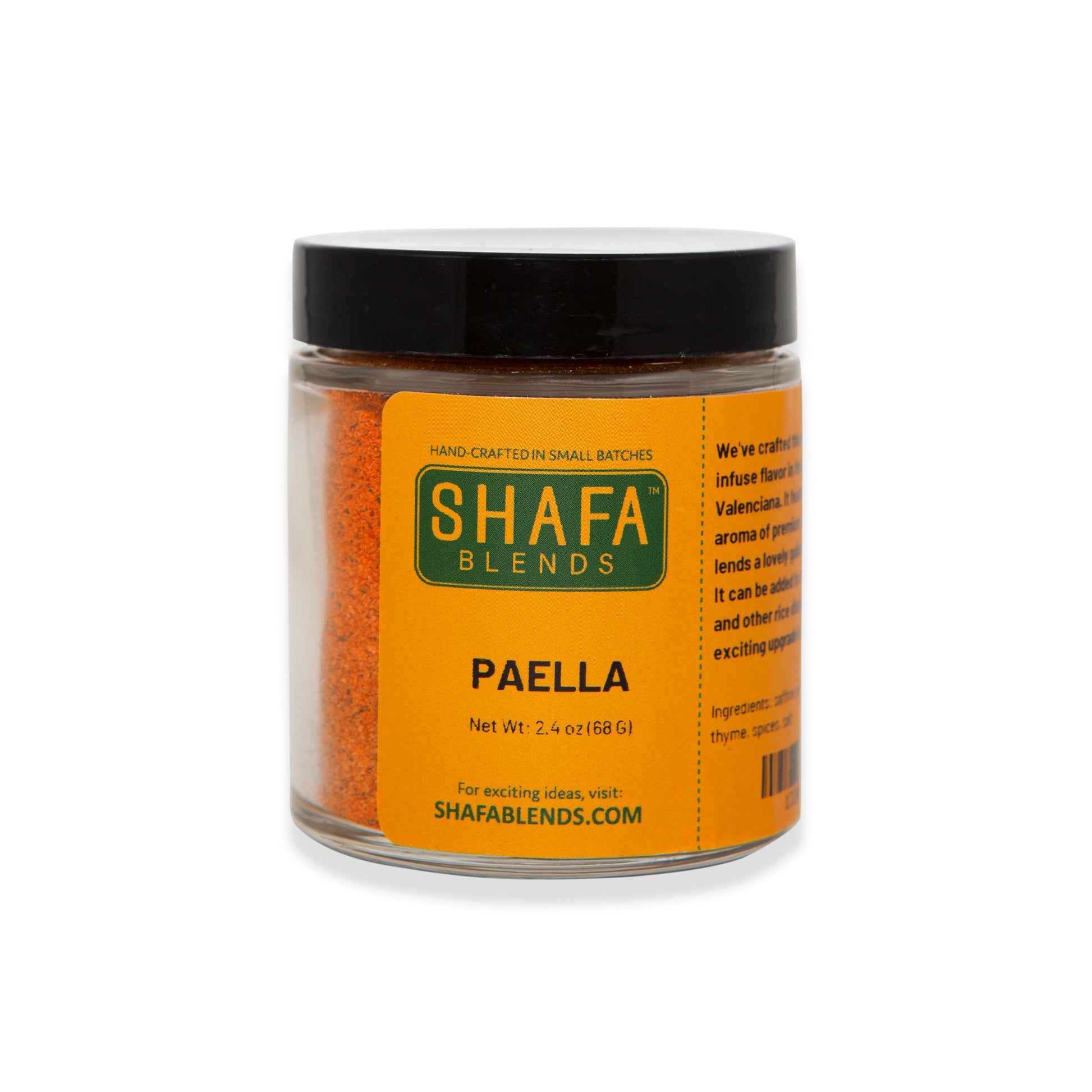 Paella Seasoning Jar, Front Side