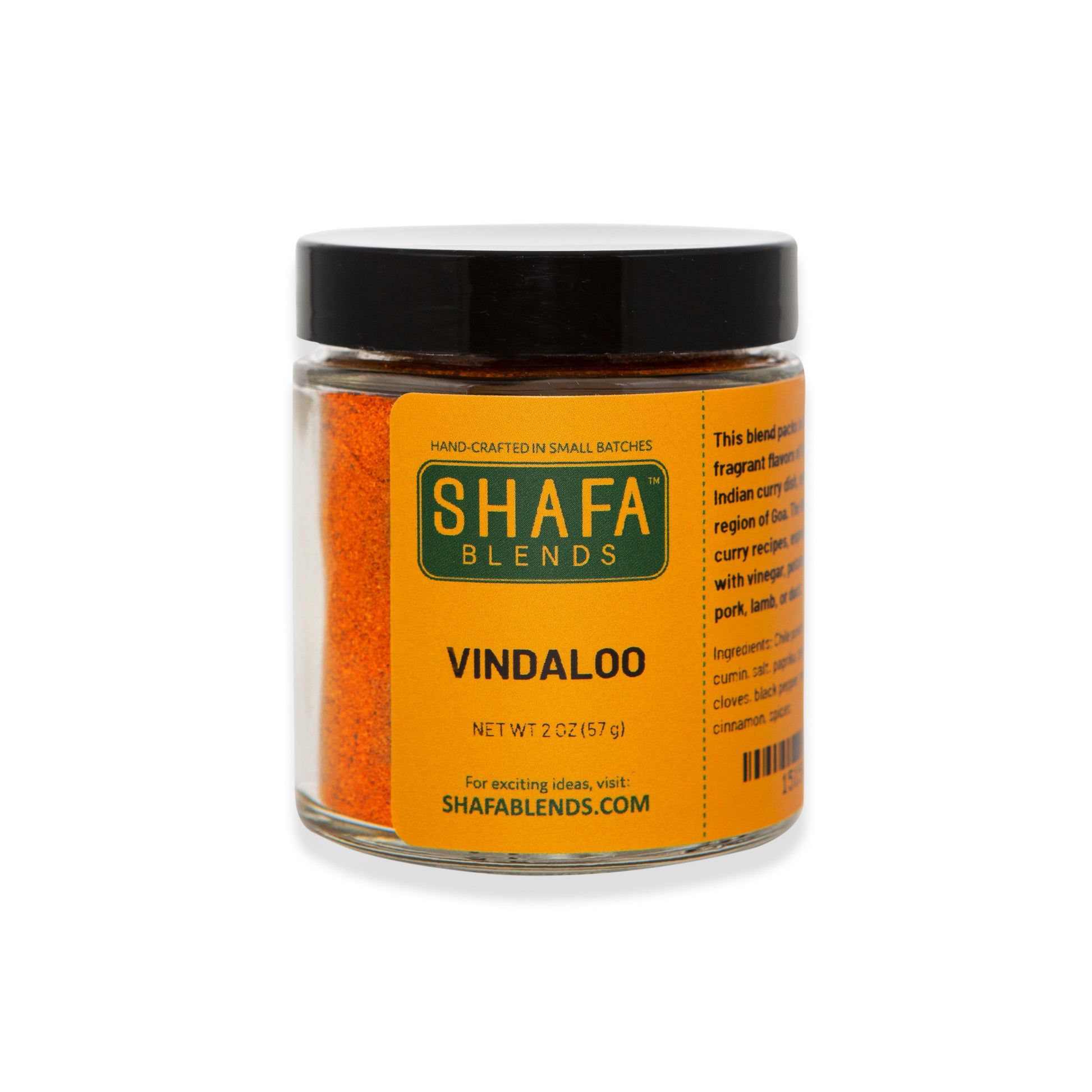 Vindaloo Seasoning Jar, Front Side