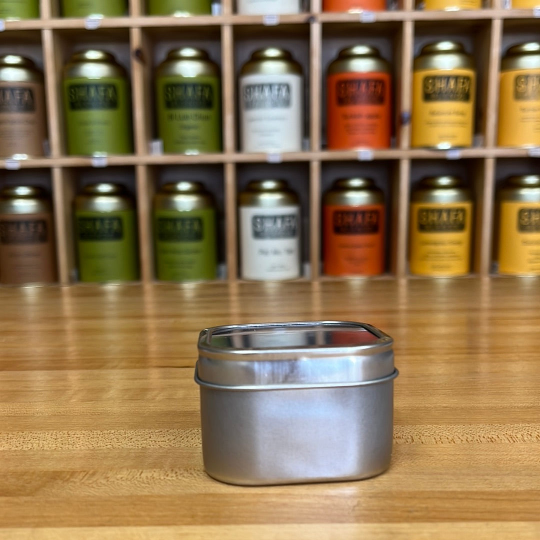 Silver Metal  Tin Small - Empty